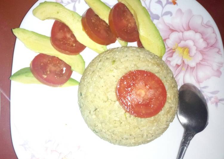 Recipe of Speedy My special egg rice with ovacado and tomatoes