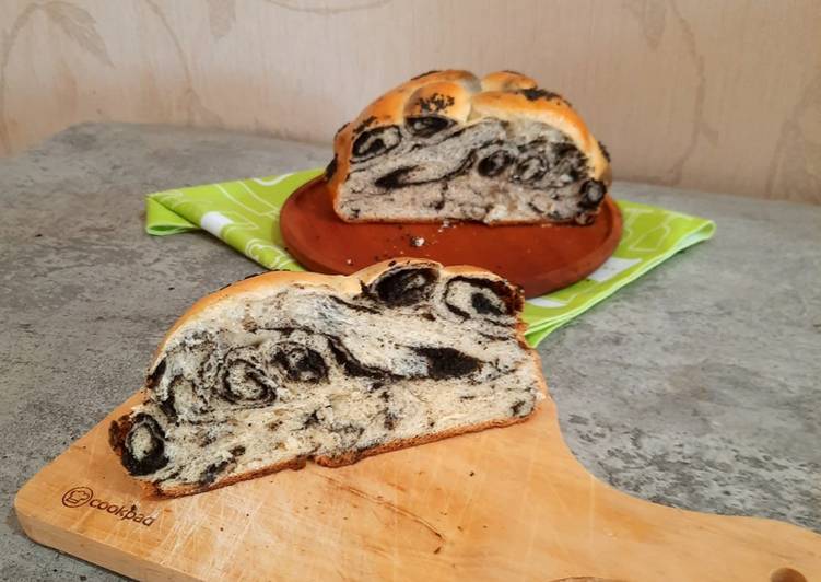 Resep Black sesame Challah/ challah wijen hitam Anti Gagal