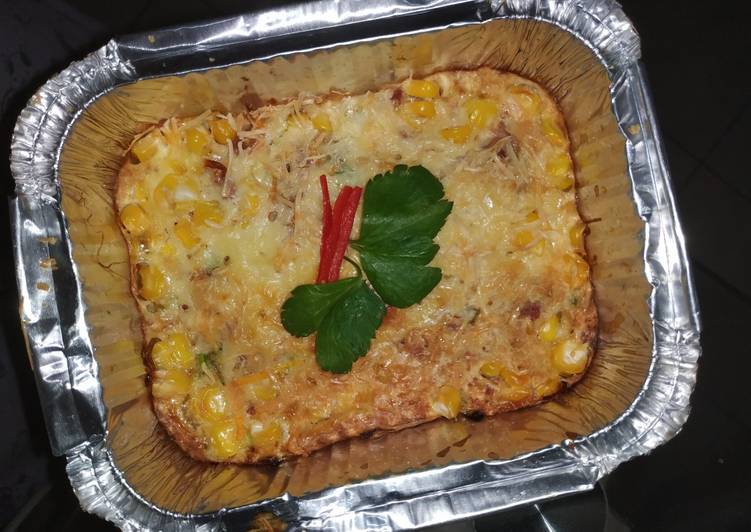 Langkah Mudah untuk Membuat Baked Cheesy Oat &amp; Veggies Anti Gagal