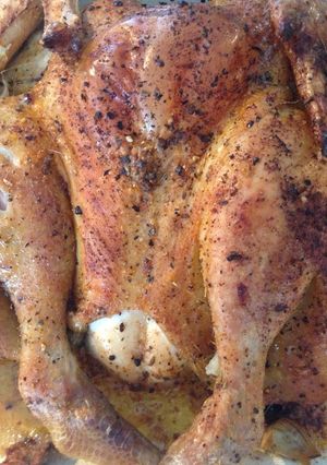 A picture of Spatchcocked Roast Chicken.