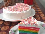 Rainbow Cake Panggang - newbie friendly 🤑