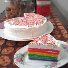 รูปของ Rainbow Cake Panggang - newbie friendly 🤑