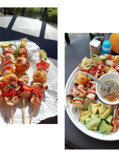 Una foto de Pinchos 🍢 de pollo 🐔