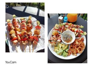 Una foto de Pinchos 🍢 de pollo 🐔