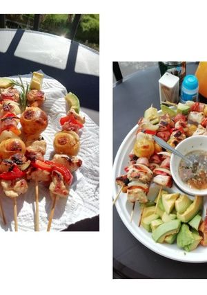 Una foto de Pinchos 🍢 de pollo 🐔