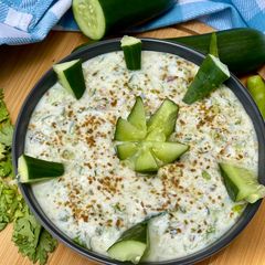 A picture of Cool n refreshing cucumber raita 🥒🌶😍.