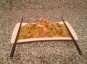 Una foto de arroz con chorizos