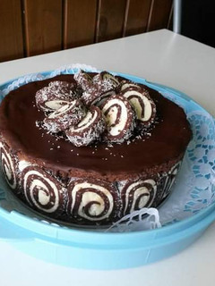 Kókusztekercs - torta recept fotója