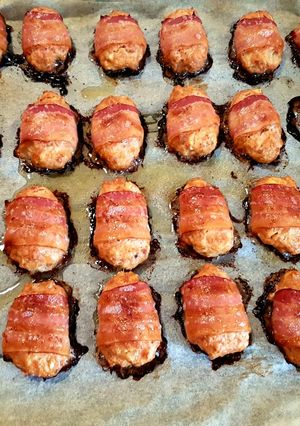 Baconköntösben sült fasírtkák recept fotója