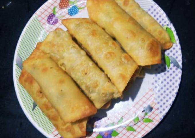 Recipe of Perfect Vegetable Spring Rolls (with homemade wrapper)