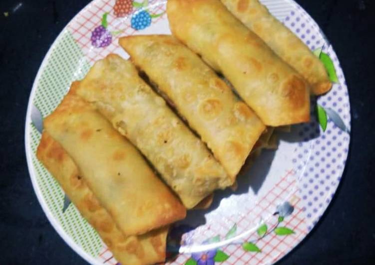 Easiest Way to Prepare Homemade Vegetable Spring Rolls (with homemade
wrapper)