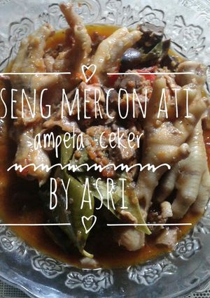 Foto resep Oseng Mercon Ati Ampela Ceker Setan
