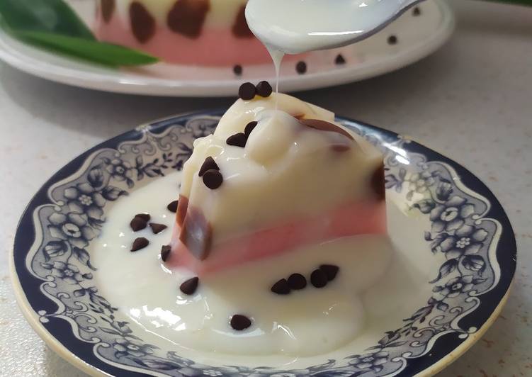 Strawberry Vanilla Pudding (Versi Moo) 🐮🐮🐮