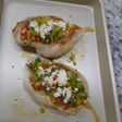 Pollo relleno de vegetales