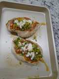 Pollo relleno de vegetales