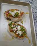 Pollo relleno de vegetales
