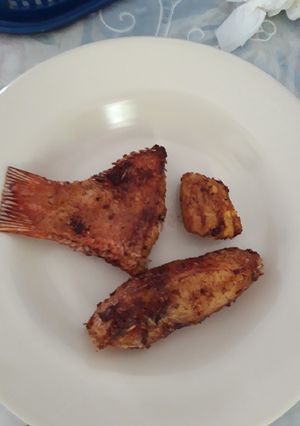 Foto resep Ikan kakap merah goreng bumbu
