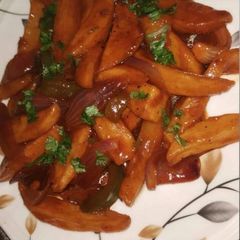 A picture of Honey chilli potato.