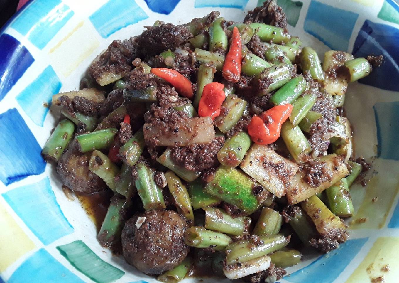 Langkah Mudah untuk Menyiapkan Oseng Buncis bumbu Rendang, Sempurna