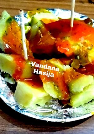 A picture of Sweet Potato (Shakarkand) Chaat.