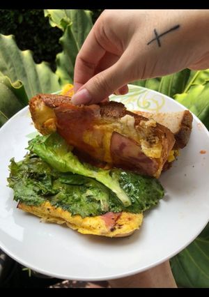 Foto resep Sandwich Smoked Pork Bacon super simple dan enak
