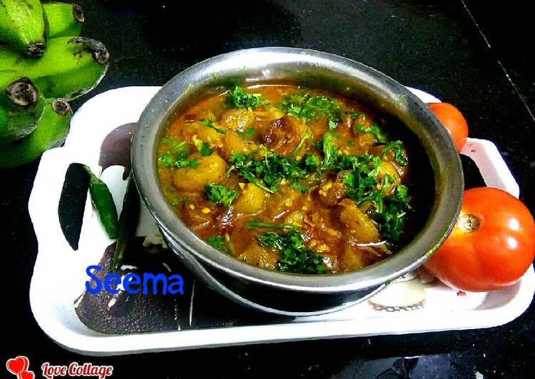 Recipe of Ultimate Raw Banana with gravy