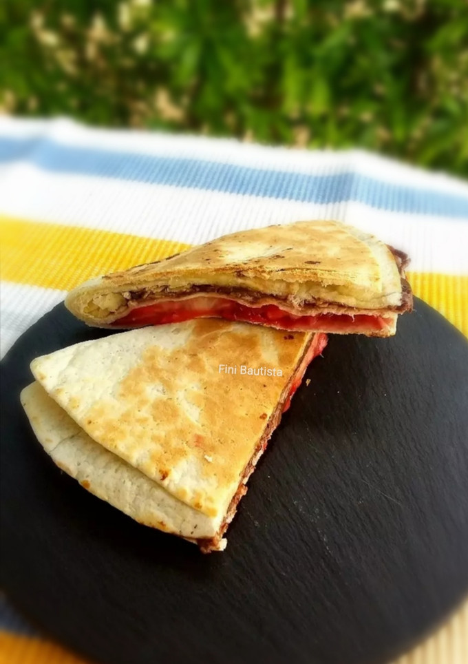 Una foto de Tortilla wraps hack dulce de fresa