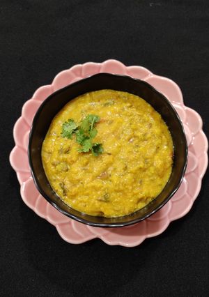 A picture of Green moong toor dal tadka.