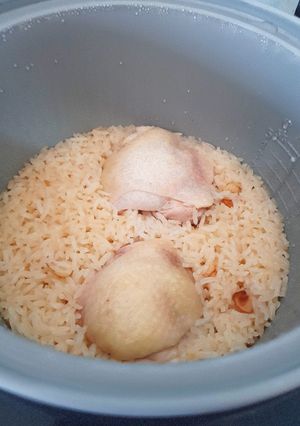 รูปของ ข้าวมันไก่ในหม้อหุงข้าว