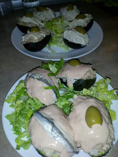 Una foto de Aguacates rellenos a la Canaria