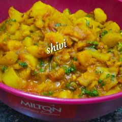 A picture of Aloo or mooli ki sabji.