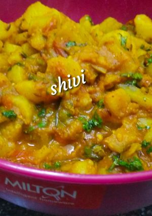 A picture of Aloo or mooli ki sabji.