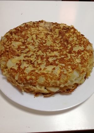 Una foto de Tortilla de patatas sin freír