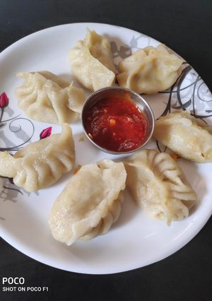 A picture of Suji Momos (Semolina Momos).