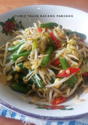 Foto resep Tumis tauge kacang panjang