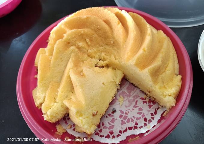 Resep Bolu Tape tanpa emulsifer Anti Gagal