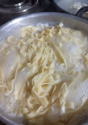 Una foto de Fideos caseros al huevo