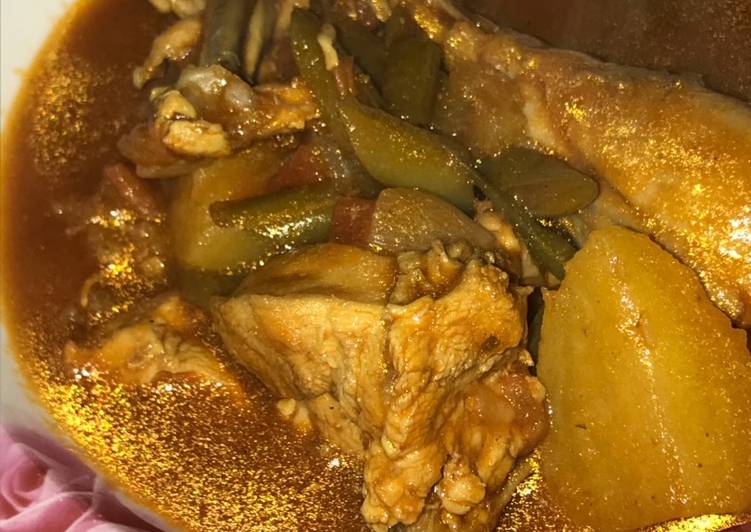 ايدام بطاطس مع فصولية ودجاج