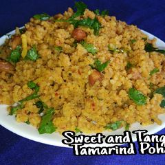 A picture of Sweet and Tangy Tamarind Poha.