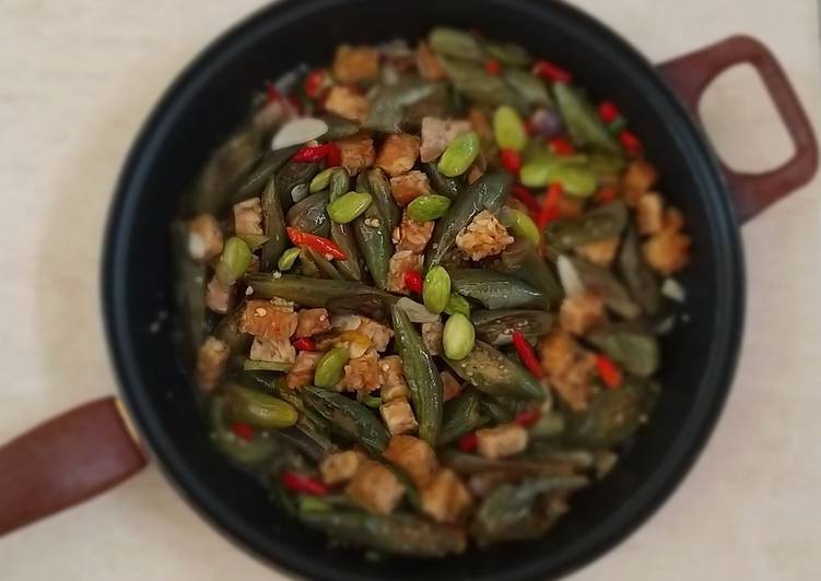 Terong telunjuk tempe pete