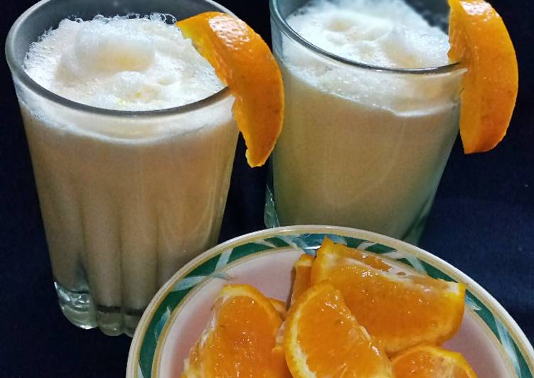 Steps to Make Perfect Orange MilkShake