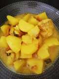 Papas guisadas con merluza