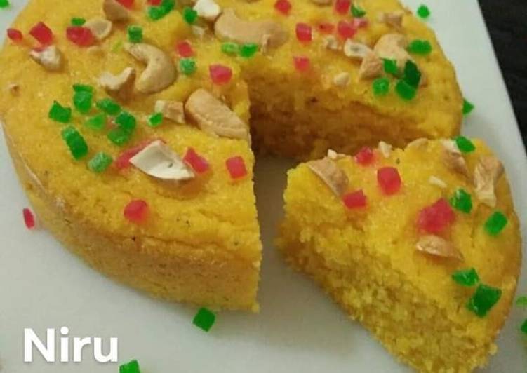 Easiest Way to Cook Yummy Eggless Suji Mango Cake