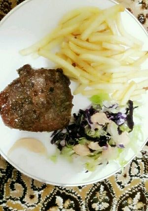 Foto resep STEAK KAMBING(bisa juga dengan daging sapi atau ayam)
