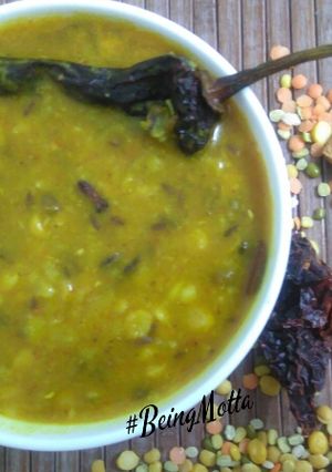 A picture of Panchkuti Dal (Jain recipe).