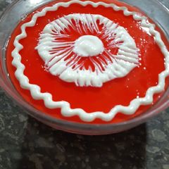 A picture of Strawberry pudding.