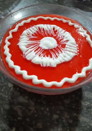 A picture of Strawberry pudding.