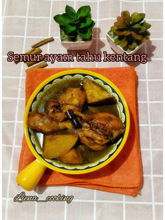 Foto resep Semur ayam tahu kentang