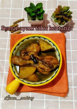 Foto resep Semur ayam tahu kentang