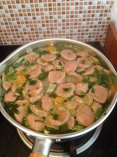 Foto resep Sayur sop with bakso & daging